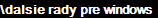 \dalsie rady pre windows
